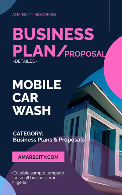 SwiftClean Mobile Car Wash Business Plan Cover