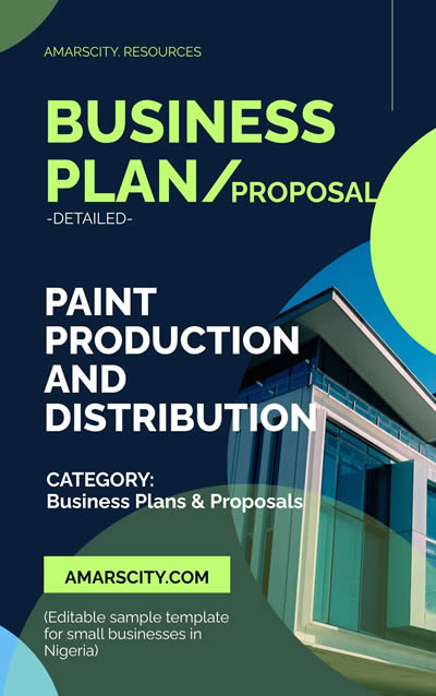 BrightColors Paint Business Plan Cover